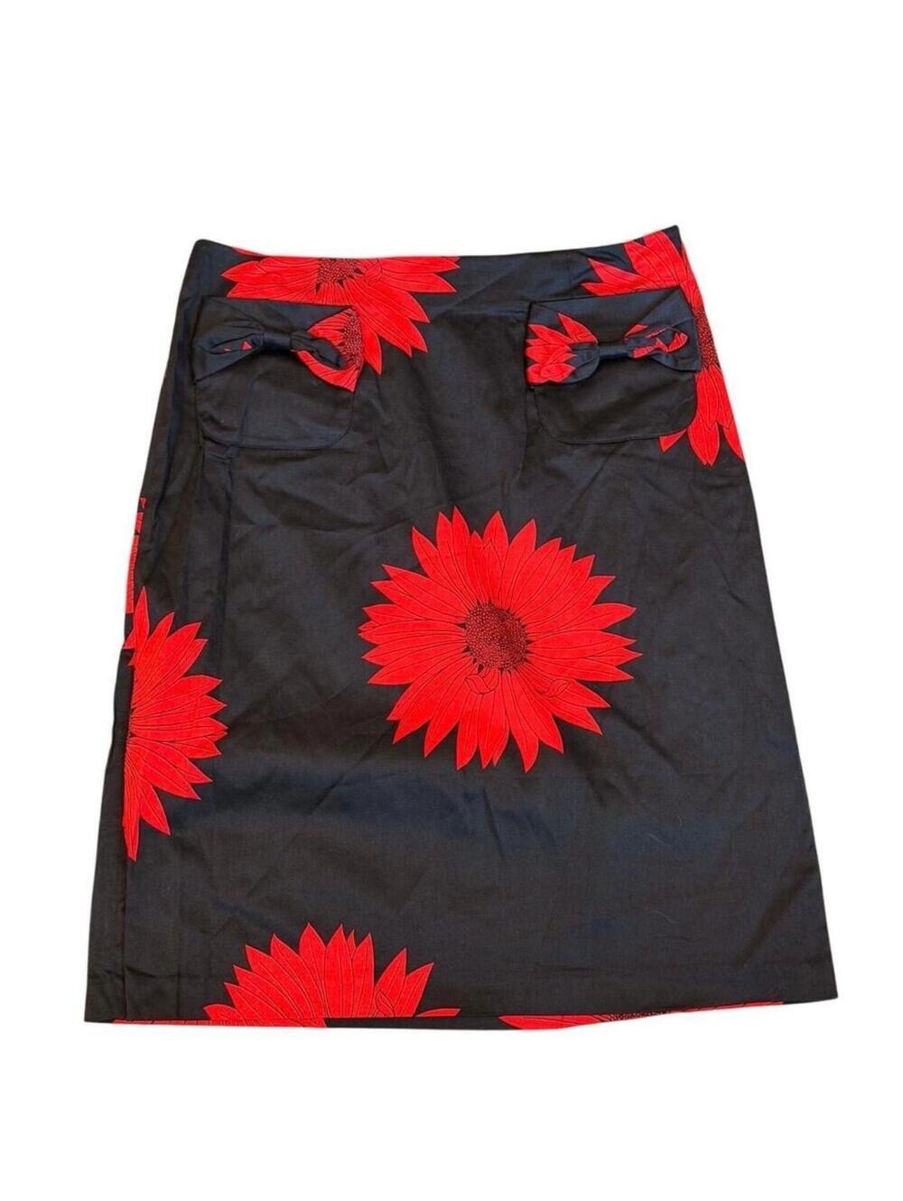 NWT Grace Dane Lewis Size 6 BLK/RED floral skirt